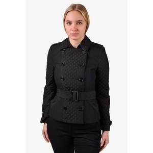 Burberry London Black Quilted Jacket Size 4